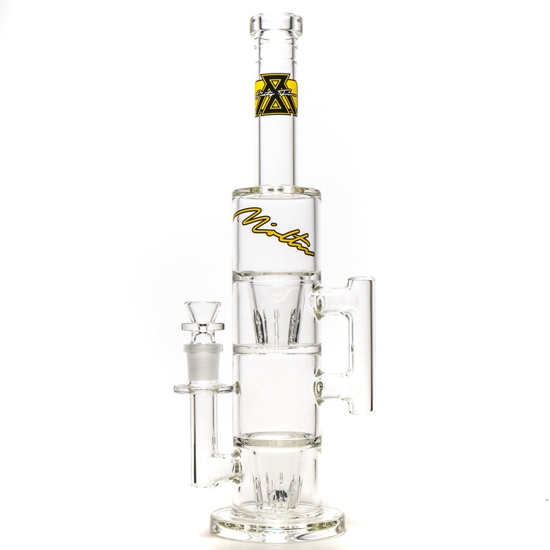 Moltn Glass - Sixty Five - Double GÿZR Perc - Yellow Sig. - The Cave