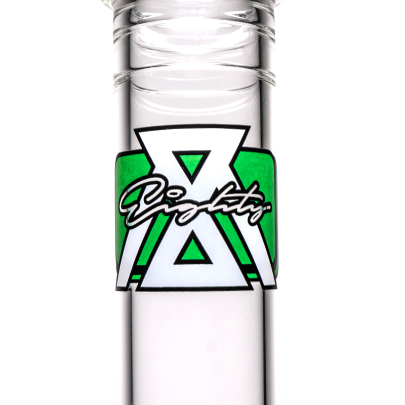 Moltn Glass - Eighty - Double Can Perc - Green Sig. - The Cave