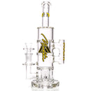Moltn Glass - Fifty Bubbler - Double GÿZR Perc - Yellow Sig. Logo - The Cave