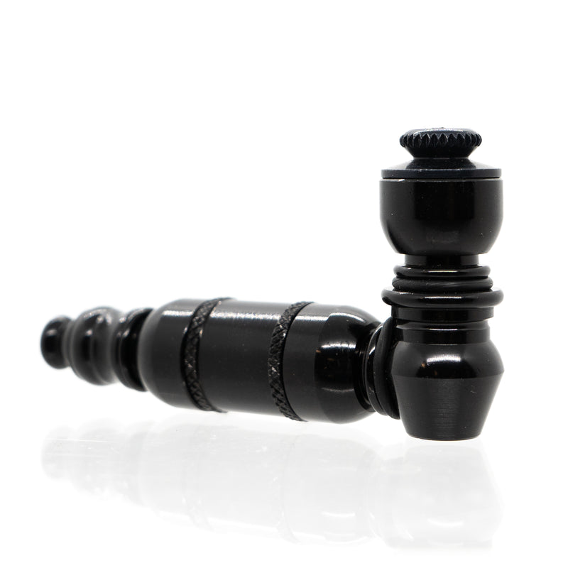 Metal Pipe - Mini - Double Chamber - Black - The Cave