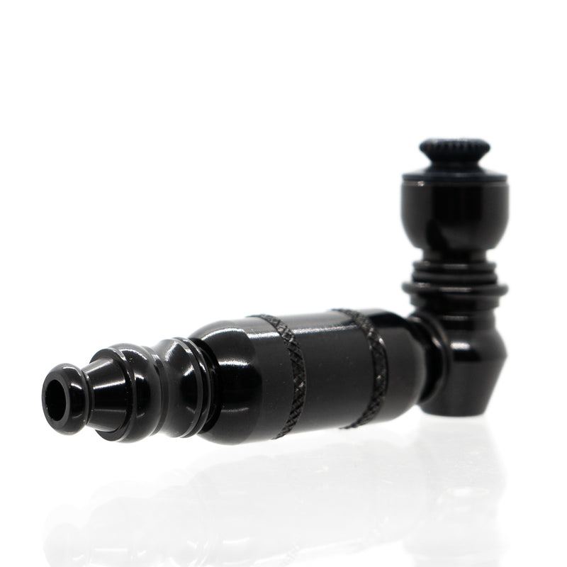 Metal Pipe - Mini - Double Chamber - Black - The Cave