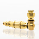 Metal Pipe - Mini - Double Chamber - Brass - The Cave