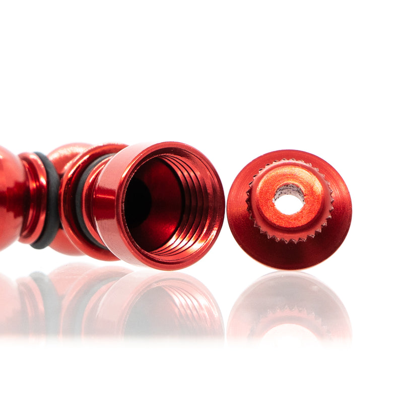Metal Pipe - Mini - Double Chamber - Red - The Cave