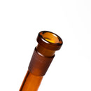 US Tubes - 13" Beaker 50x9 - White & Brown Vertical Label w/ Amber Joint - The Cave