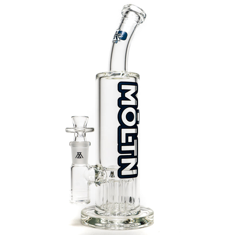 Moltn Glass - Fifty Bubbler - Tall - Tree Perc - Midnight Outline Label - The Cave