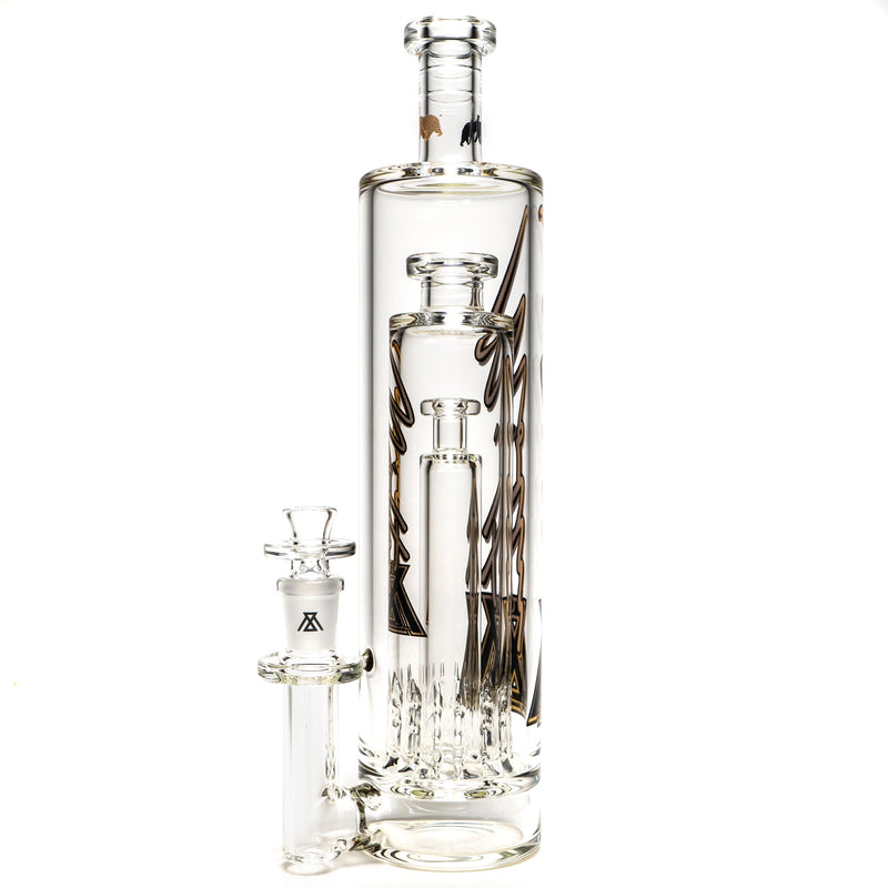 Moltn Glass - Eighty Bottle - Tall - Triple Bottle Perc - Gold Signature Label - The Cave
