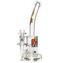 Moltn Glass - Fifty Bubbler - Short - GÿZR Perc - Orange Signature Label - The Cave