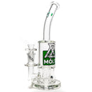 Moltn Glass - Fifty Bubbler - Medium - GÿZR Perc - Green Classic Label - The Cave