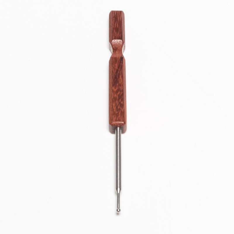 Mystic Timber - Small Ball Point Titanium Dab Tool With Wood Handle