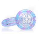 Optera Glass - Screen Slide - 18mm - Purple & Blue Latticino - The Cave