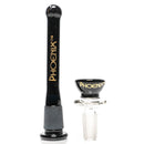 Phoenix Star - 10" Faceted Base Beaker - Black & Gold - The Cave