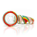 Pho_Sco - Single Hole Linework Horn Slide - 14mm - Rainbow Rasta