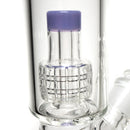 Shooters - 12" Diamond Base Beaker - Shower Head - Purple Accent - The Cave