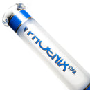 Phoenix Star - 12" Sandblasted Band Beaker - Blue & Gold - The Cave