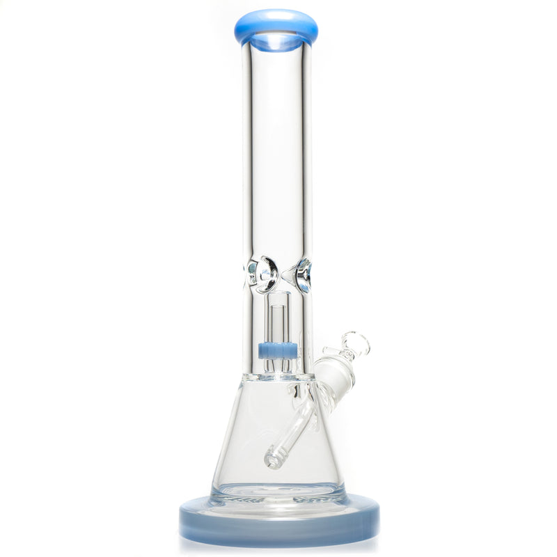 Shooters - 15" Base Beaker - Circ - Milky Blue - The Cave