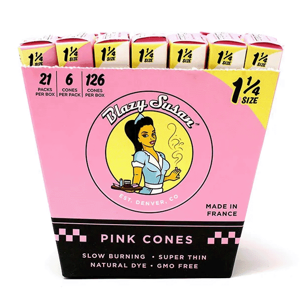 Blazy Susan - 1.25 Pre Rolled Pink Cones - 21 Pack Box - The Cave