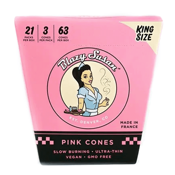 Blazy Susan - King Size Pre Rolled Pink Cones - 21 Pack Box - The Cave