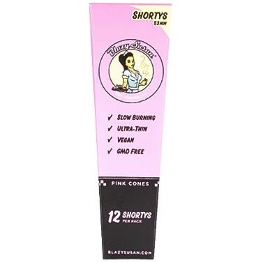 Blazy Susan - 53mm Shortys Pre Rolled Pink Cones - 12 Pack - The Cave