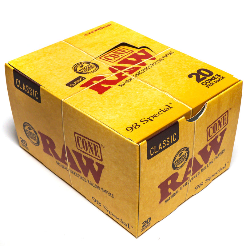 RAW - 98 Special - 20 Cones - 12 Pack Box - The Cave