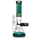 ROOR.US - 10” Fixed Beaker - 38x5 - Teal & Smoke - White & Red - The Cave