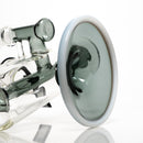 ROOR - 21" Inline Tube w/ Barrel Perc - Smokey Grey & White w/ Black & White Label - The Cave