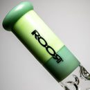 ROOR.US - 18” Fixed Straight - Barrel Perc - Milky Mint & Slime - Black Label - The Cave