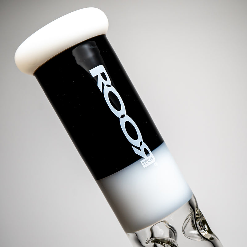 ROOR.US - 21" Inline Tube - Barrel Perc - Black & White - White Label - The Cave