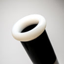 ROOR.US - 21" Inline Tube - Barrel Perc - Black & White - White Label - The Cave