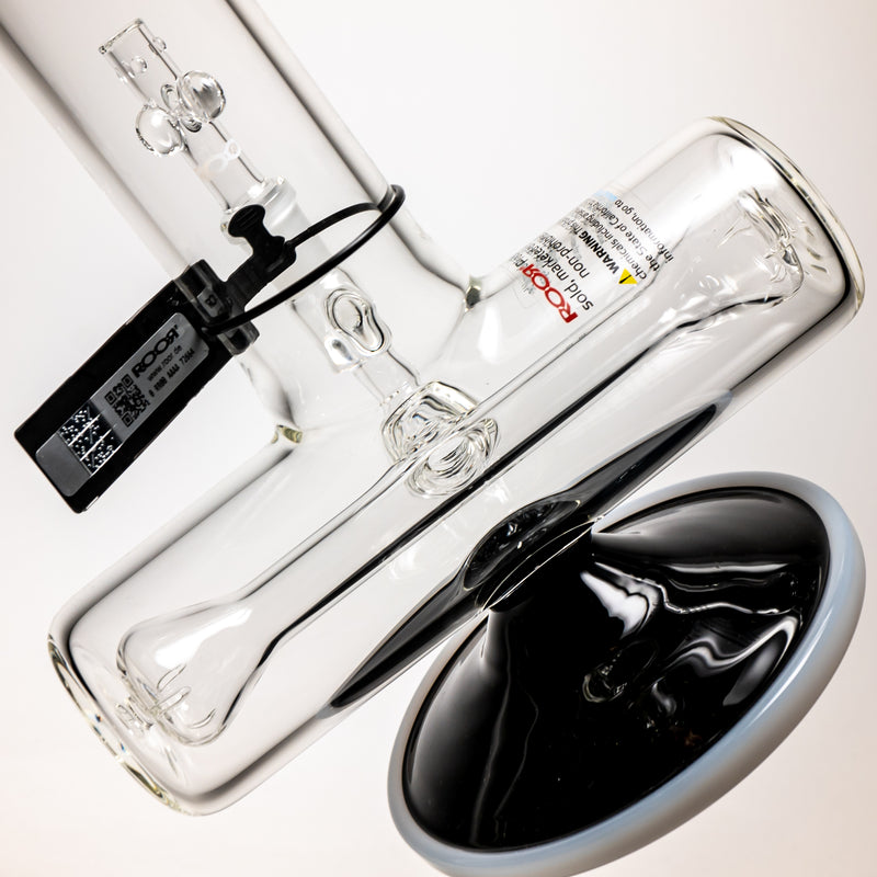 ROOR.US - 21" Inline Tube - Barrel Perc - Black & White - White Label - The Cave