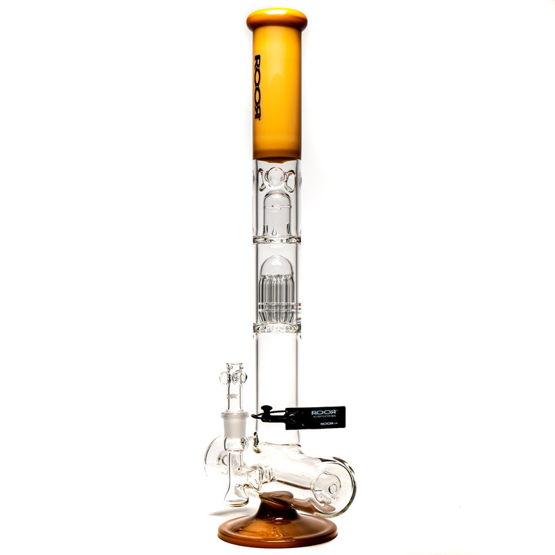 ROOR.US - 21" Inline Tube - 10 Arm Tree Perc - Milky Tangie - Black Label - The Cave