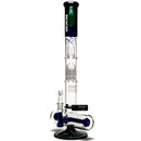 ROOR.US - 21" Inline Tube - 10 Arm Tree Perc - Blue & Green - White Label - The Cave