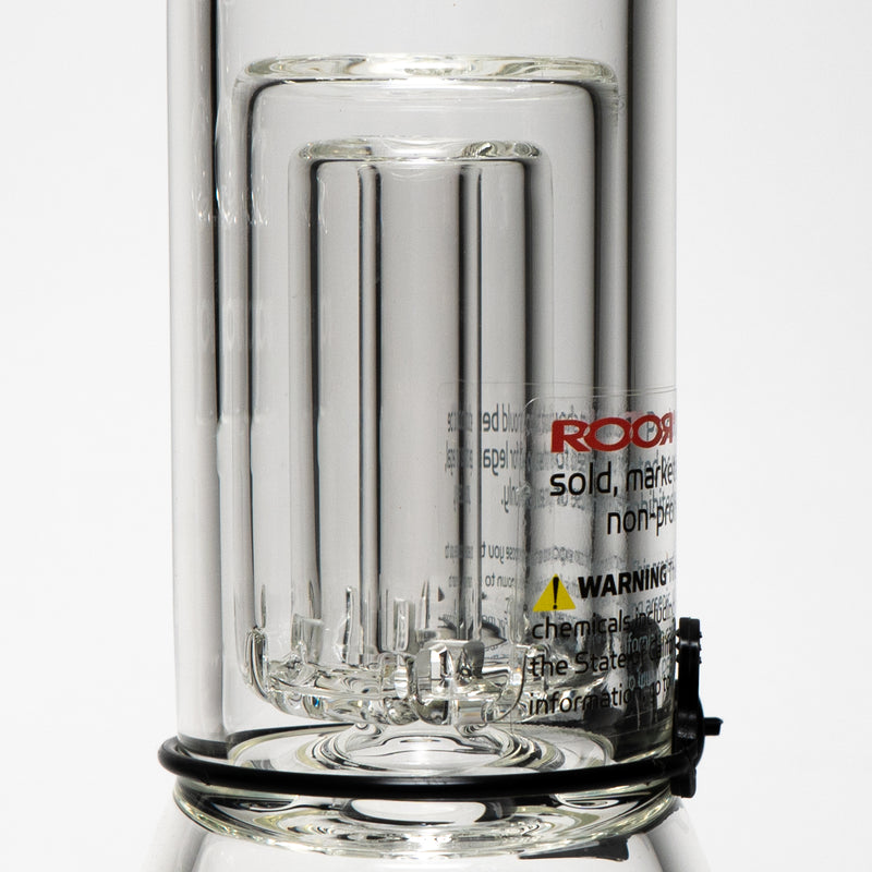 ROOR - 14” Fixed Beaker w/ Barrel Perc - 50x5 - Rasta - The Cave