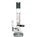 ROOR - 18” Fixed Beaker w/ 10-Arm Tree Perc - Smokey Grey - White Label - The Cave