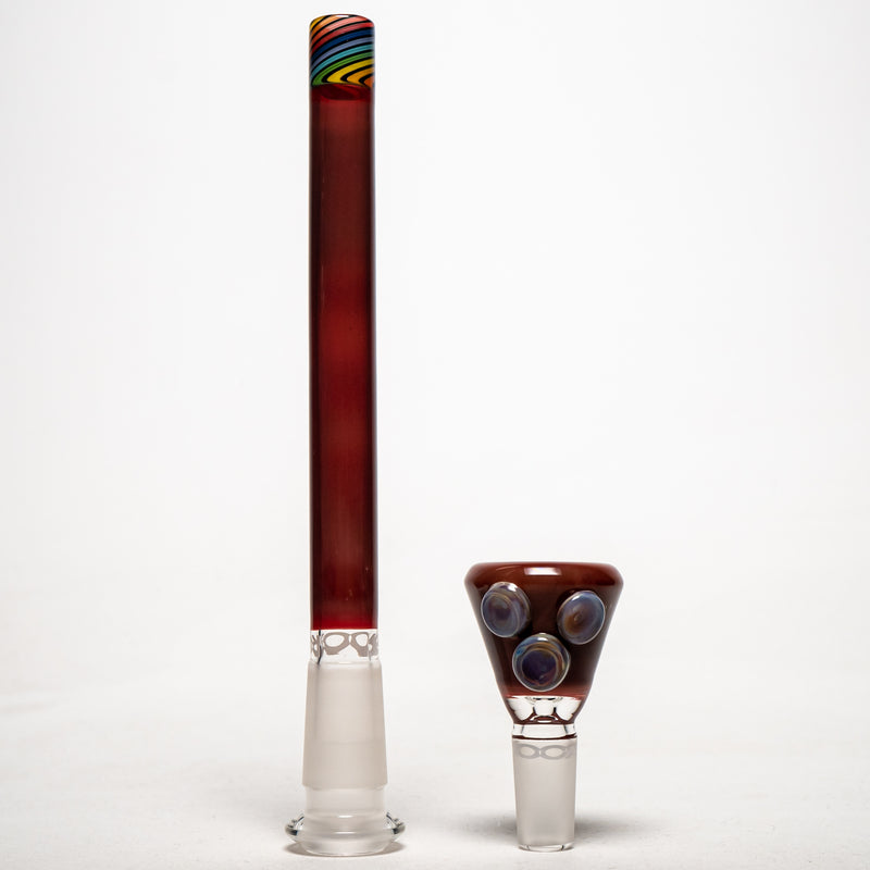 ROOR.US x Chase Adams - 18" Worked Beaker - 50x5 - Amber Purple - The Cave