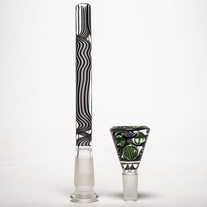 ROOR.US x Chase Adams - 18" Worked Beaker - 50x5 - Atlantis w/ Galaxy Label - The Cave