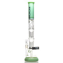 ROOR.US - 20” Fixed Beaker - Double Barrel Perc - Mint - Black & White - The Cave