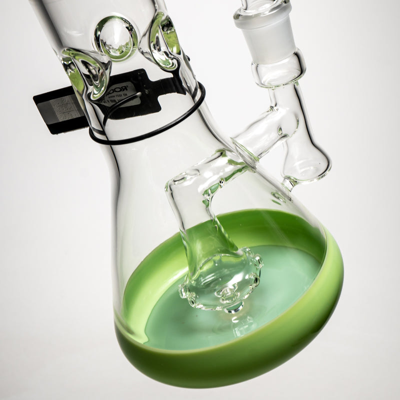 ROOR.US - 14” Fixed Beaker - 50x5 - Milky Green & Slyme - Black & White Label - The Cave