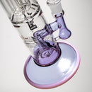 ROOR.US - Fixed Double Chamber Bubbler - Barrel Perc - Purple & Pink - The Cave