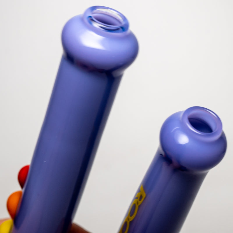 ROOR x Chase Adams - Worked Spoon & Chillum Set - Milky Purple w/ Yellow Label - The Cave