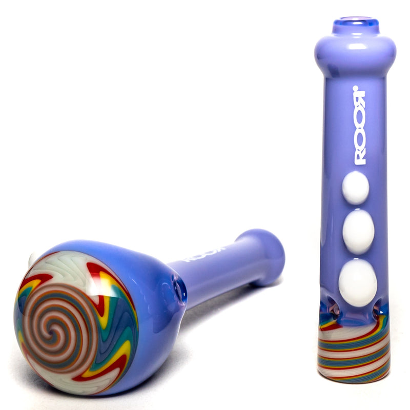 ROOR x Chase Adams - Worked Spoon & Chillum Set - Milky Purple w/ White Label - The Cave