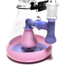 ROOR.US - 99 Series - 18” Fixed Beaker w/ Barrel Perc - Pink & Purple - White & Black Label - The Cave