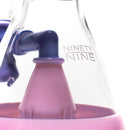 ROOR.US - 99 Series - 18” Fixed Beaker w/ Barrel Perc - Pink & Purple - White & Black Label - The Cave