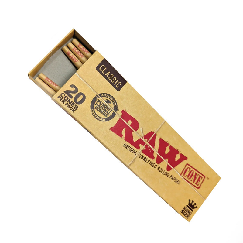 RAW - King Size Classic - 20 Cones - Single Pack - The Cave