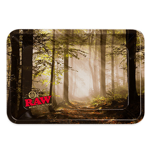 Raw - Rolling Tray - "Smokey Forest" - Mini - The Cave