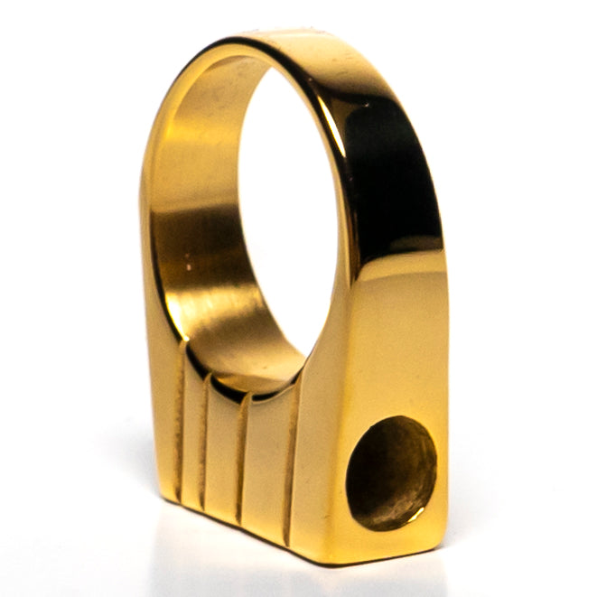 RAW - Gold Smoker Ring - Size 13 - The Cave