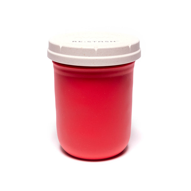 Re:Stash - Red Jar w/ White Lid - 16oz - The Cave