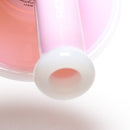 ROOR - Fixed Bubbler w/ Barrel Perc - Pink & White - Black & White Label - The Cave