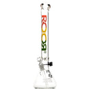ROOR.US - 99 Series - 18" Bent Neck Beaker - 45x5 - Rasta (No Outline) - The Cave