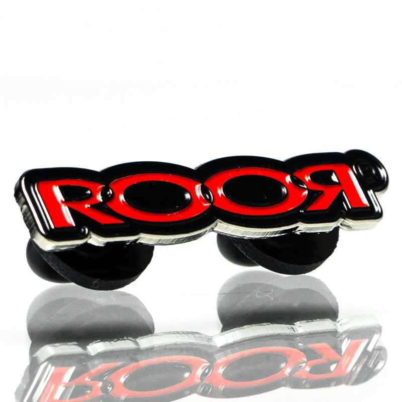 ROOR - Embroidered Hat Pin - Red & Black - The Cave