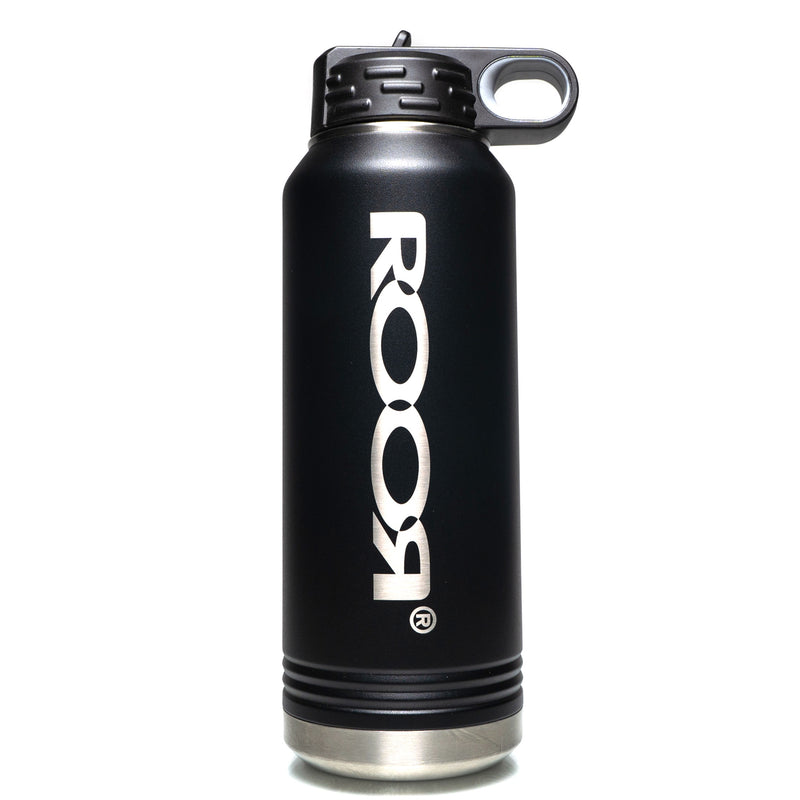 ROOR - 32oz Engraved Logo Water Bottle - Black - The Cave
